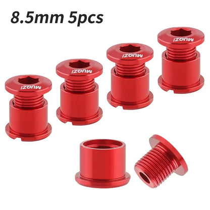 MUQZI 4/5PCS Chainring Bolts Single Double Chainring Screws Mountain Road MTB Bike Crank Bolts 6.5/8.5mm Beauty World Shop