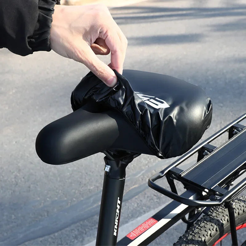 Waterproof Bicycle Saddle Cover High Elastic Road Bicycle Seat Cover Foldable Portable MTB PVC Saddle Cover Bike Accessories Beauty World Shop