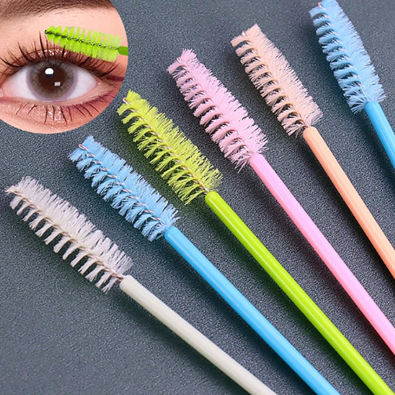 50Pcs Eyelash Brushes Makeup Brushes Disposable Mascara Wands Applicator Spoolers Eye Lashes Cosmetic Brush Lash Extension Tool Beauty World Shop