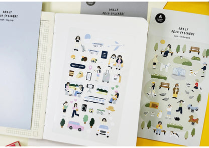 Korean Import Suatelier Travel Home Life Study Friend Stickers Scrapbooking Diy Journaling Diary Stationery Sticker School Gift Beauty World Shop
