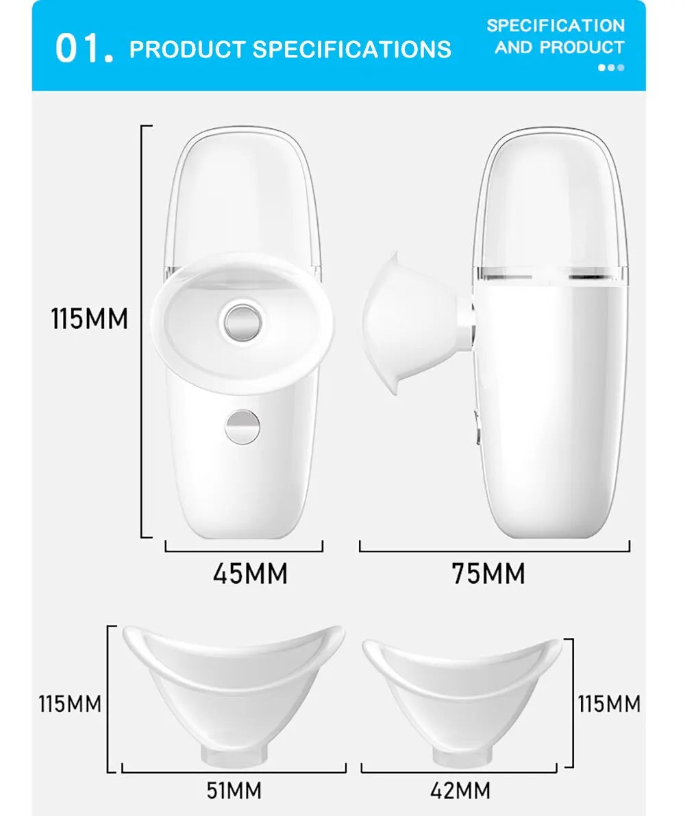 Eye Moistener Nano Spray Glasses Dry And Astringent To Relieve Fatigue Portable Usb Charging Eyewash Dry Eye Atomization Beauty World Shop