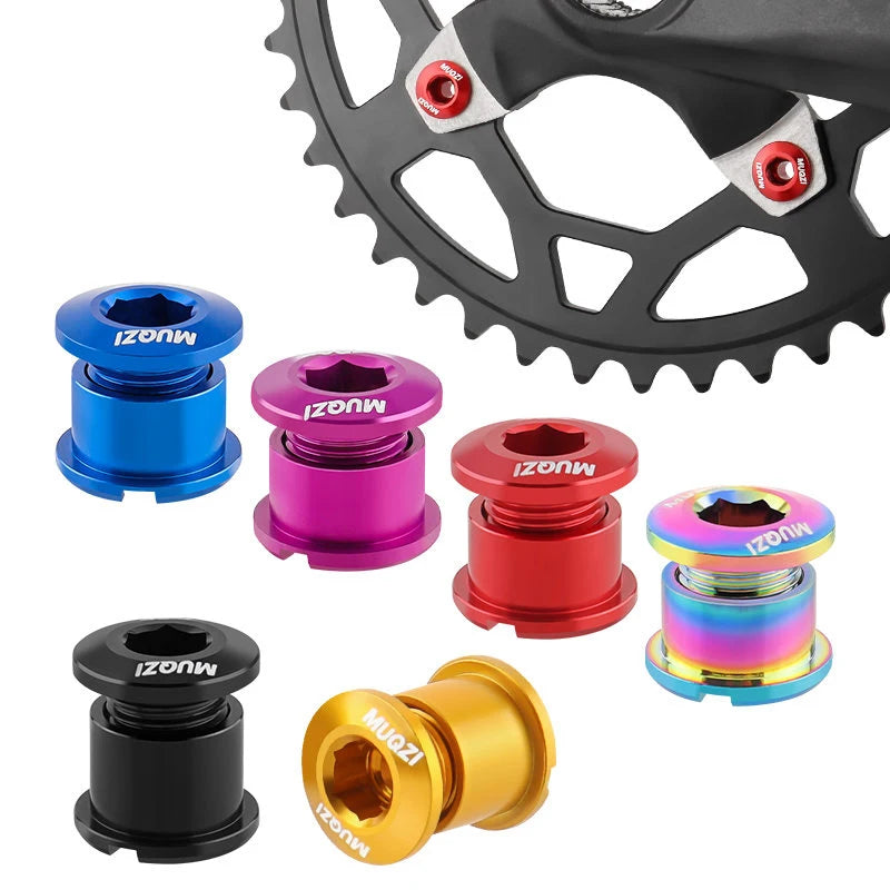 MUQZI 4/5PCS Chainring Bolts Single Double Chainring Screws Mountain Road MTB Bike Crank Bolts 6.5/8.5mm Beauty World Shop