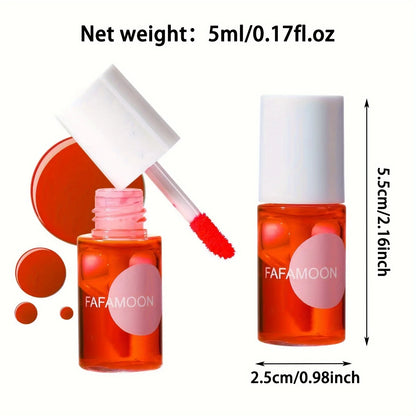 4 Color Fruity Lip Tint Water Gloss Tint, Moisturizing Waterproof Liquid Lipstick, Non-Stick, High Pigment, Long-Lasting Colors Beauty World Shop