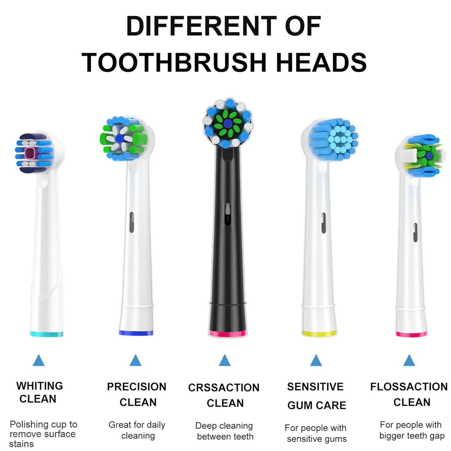 4-12pcs Replacement Brush Heads For Oral-B Electric Toothbrush Advance Power/Vitality Precision Clean/Pro Health/Triumph/3D Exce Beauty World Shop
