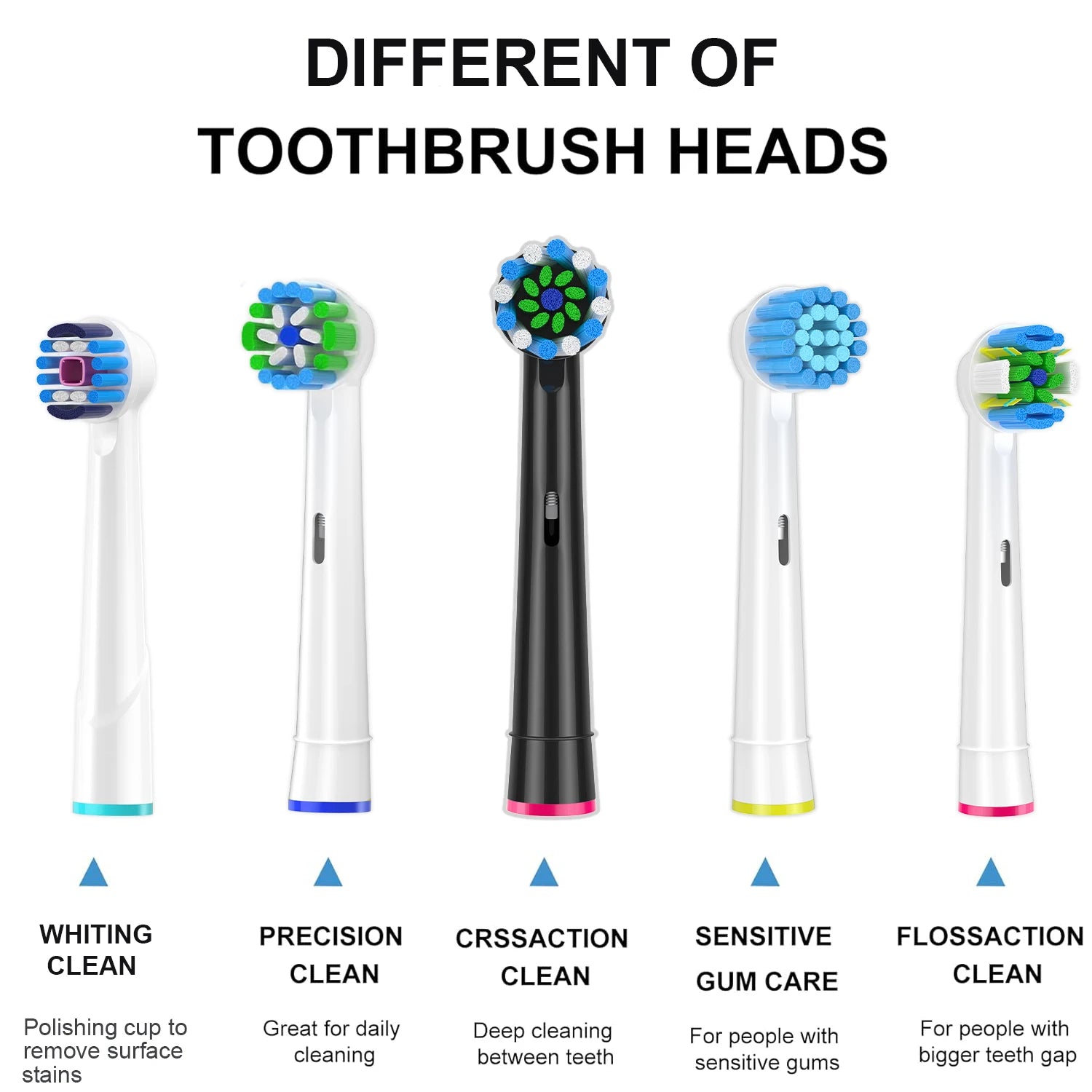 4-12pcs Replacement Brush Heads For Oral-B Electric Toothbrush Advance Power/Vitality Precision Clean/Pro Health/Triumph/3D Exce Beauty World Shop