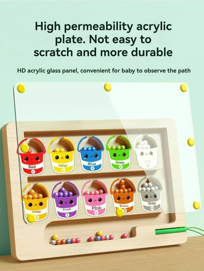 Children's Magnetic Maze Walking Ball Baby Concentration Training, Writing Logic Thinking 3 year Old Early Education Puzzle To Beauty World Shop