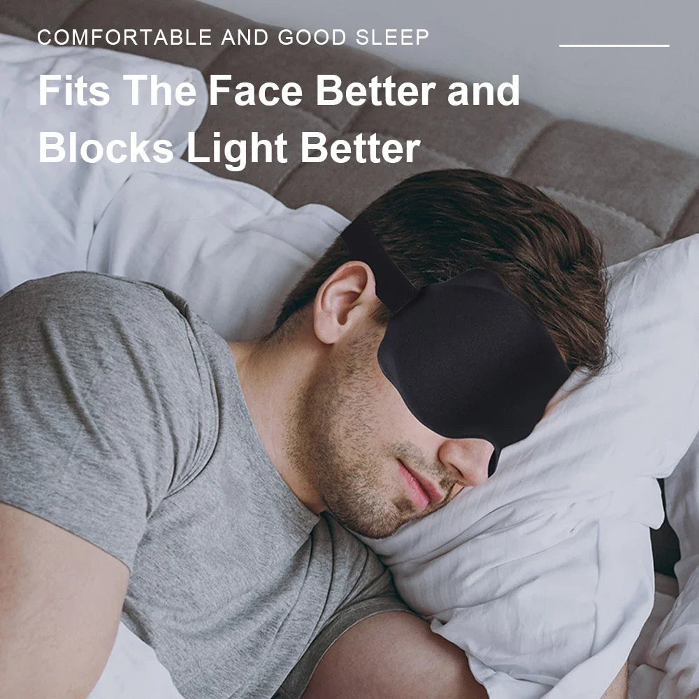 3D Sleeping Mask Block Out Light Soft Padded Sleep Mask For Eyes Slaapmasker Eye Shade Blindfold Sleeping Aid Face Mask Eyepatch Beauty World Shop