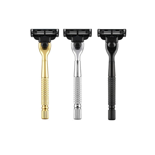 Men 's Manual Razor Handles for Mach 3 Razor Blades ，Replaceable Razor Blade Holder Beauty World Shop