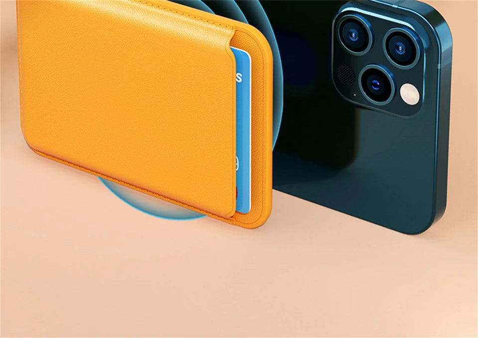 For Magsafe Leather Magnetic Wallet Case For iPhone 14 12 15 13 Pro Max Magnetic Card Bag Cover Samsung S23 S22 Ultra Accessory Beauty World Shop