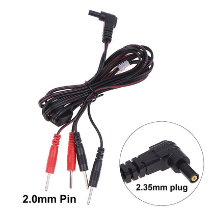 1Pcs 2.35mm New Electrotherapy Electrode Lead Electric Shock Wires Cable For Massager Connection Cable Massage And Relaxation Beauty World Shop