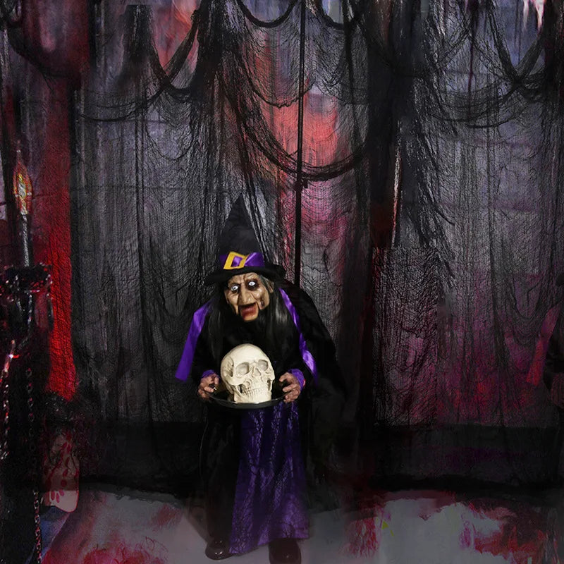 Horror Halloween Party Decoration Haunted Houses Doorway Outdoors Decorations Black Creepy Cloth Scary Gauze Gothic Props Beauty World Shop