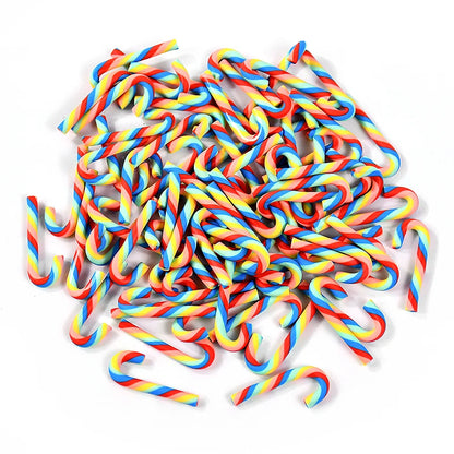 10/30/50Pcs Mini Candy Cane Christmas Decoration Red White Resin Candy DIY Crafts Xmas Pendant Navidad Home Decor 2025 New Year Beauty World Shop