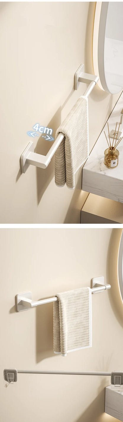Self-adhesive Home Bathroom Towel Rack Holder Without Drilling Wall Mount Towel Shelf Kitchen Bathroom Accessories Towel Hanger Beauty World Shop