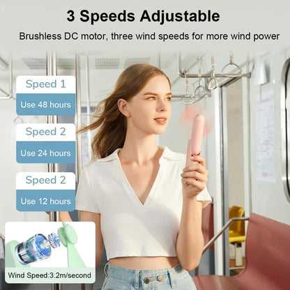 Portable Mini Handheld Fan Small Pocket Fan USB Rechargeable Battery Fan Folding Cooling Hand Fan Mini USB Fan with Power Bank Beauty World Shop