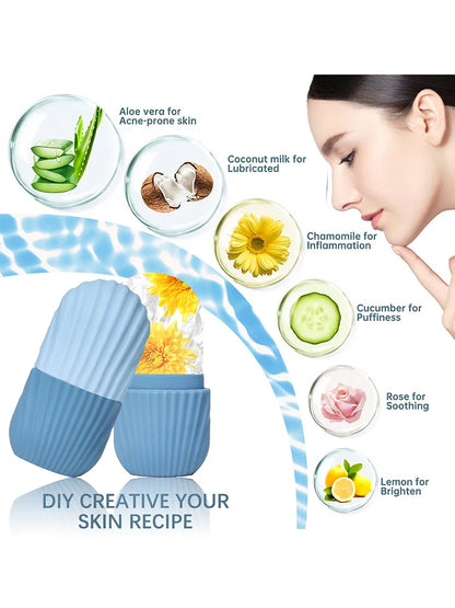 Silicone Ice Roller Massager for Face, Eyes - Natural Skin Care, Cooling and Eliminating Eye Bags, Reusable and Soothing Beauty World Shop