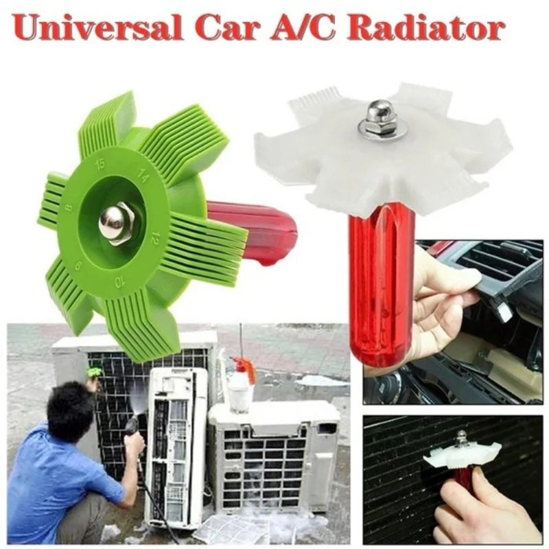 Universal Car A/C Radiator Condenser Fin Repair Comb Cooler Air Conditioner Straightener Cleaning Tools for Auto Cooling System Beauty World Shop