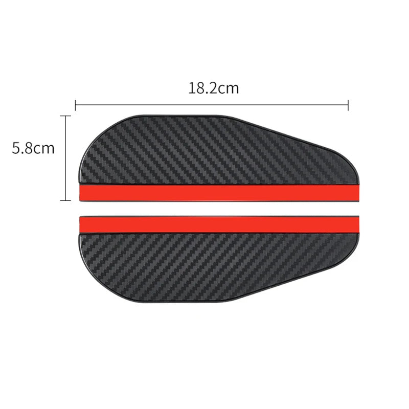2Pcs Carbon Fiber Car Rearview Mirror Rain Shield Eyebrow Flexible Car Rearview Mirror Rain Shield Protector Eyebrow Rain Cover Beauty World Shop