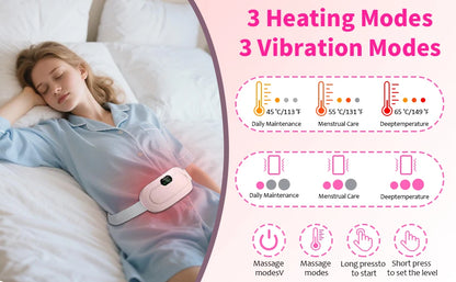 Portable Heated Massage Warming Palace Belt Intelligent Heating Waist Device for Girls Menstrual Period Auntie Beauty World Shop