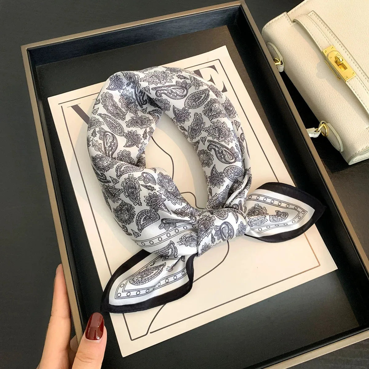Scarf 100% Silk Bandana Women Square Scarves Wrap Kerchief Spring Fashion Luxury High Quality Headband Hijab Shawls 2026 Beauty World Shop
