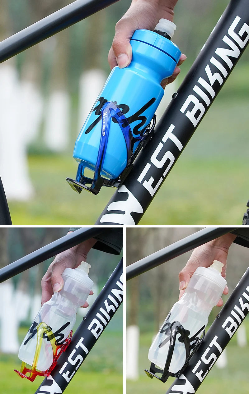 WEST BIKING Bicycle Water Bottle Cage Colorful Gradient Cycling Bottle Holder Ultralight MTB Road Bike Water Bottle Bracket Beauty World Shop