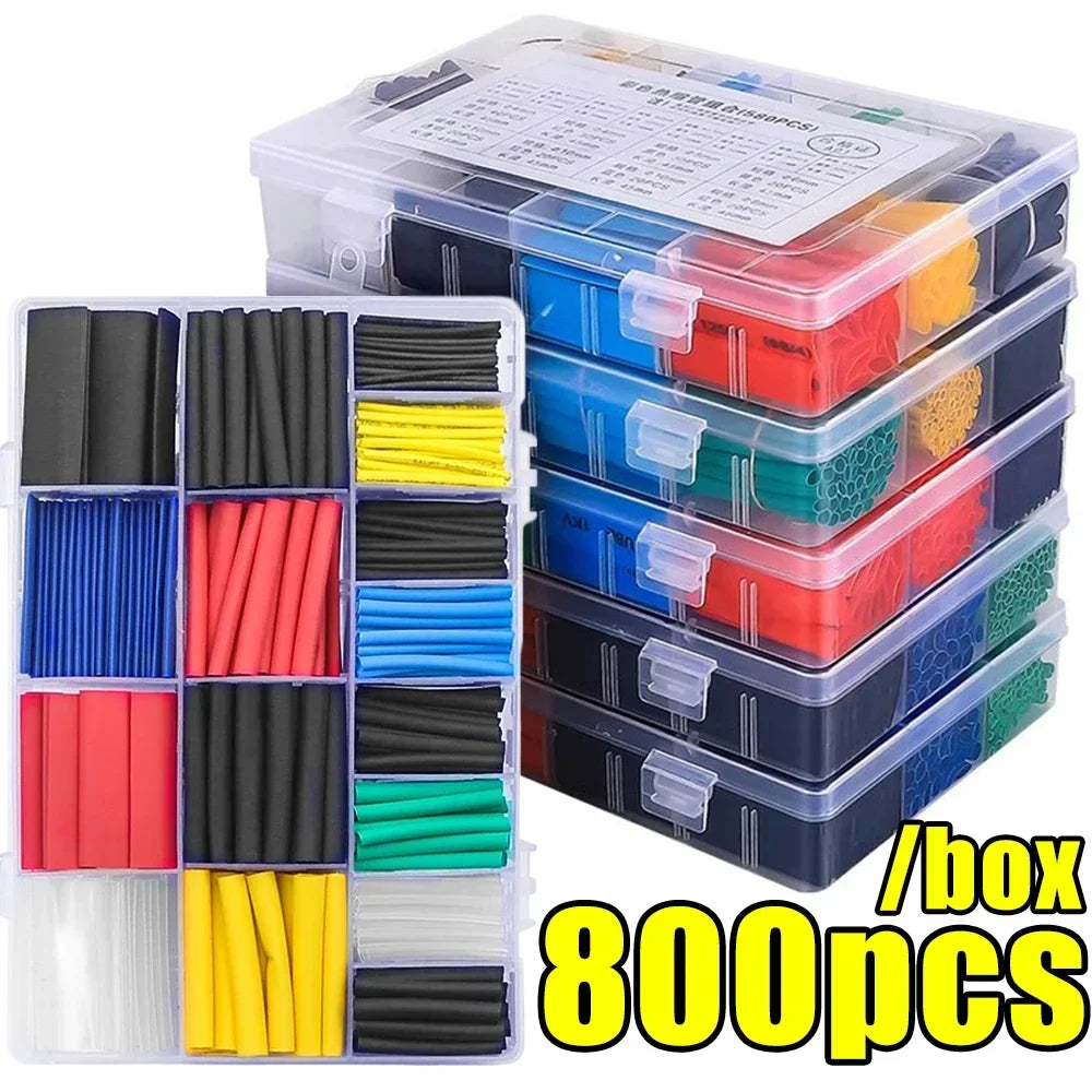 Heat Shrink Tube Kit Thermoresistant Tubing Heat Shrink Wire Wrapping Electrical Connection Cable Insulation Sleeved Protecter Beauty World Shop
