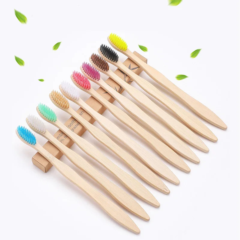 10/20/50/100/150Pcs Disposable adult bamboo soft bristled toothbrush wooden toothbrush clean mouth reusable for home and hotel Beauty World Shop