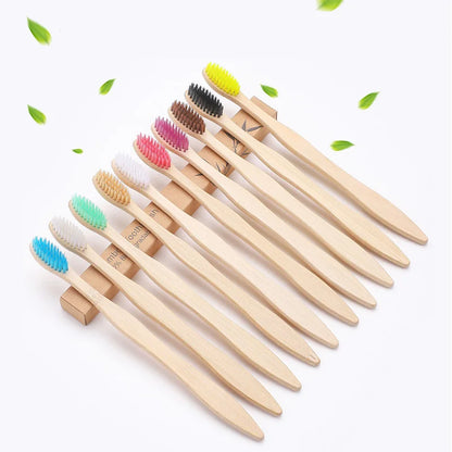10/20/50/100/150Pcs Disposable adult bamboo soft bristled toothbrush wooden toothbrush clean mouth reusable for home and hotel Beauty World Shop