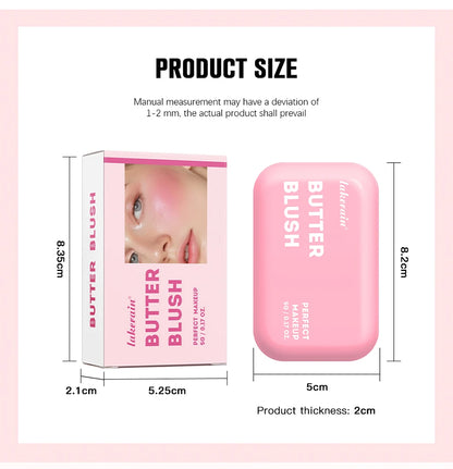 Professional Makeup Powder Blush 12HR Wear Vegan Formula Blusher Makeup Blush in Bar Cosmetics Palette Powder Pink Cream Face Beauty World Shop