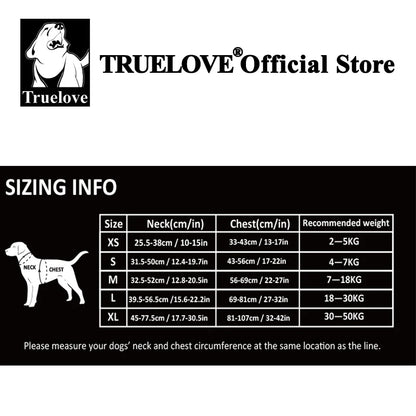 TRUE LOVE Pet Harness No Pull Nylon Reflective Dog Harness Adjustable Comfortable Control Step-in Brilliant Truelove TLH5654 Beauty World Shop