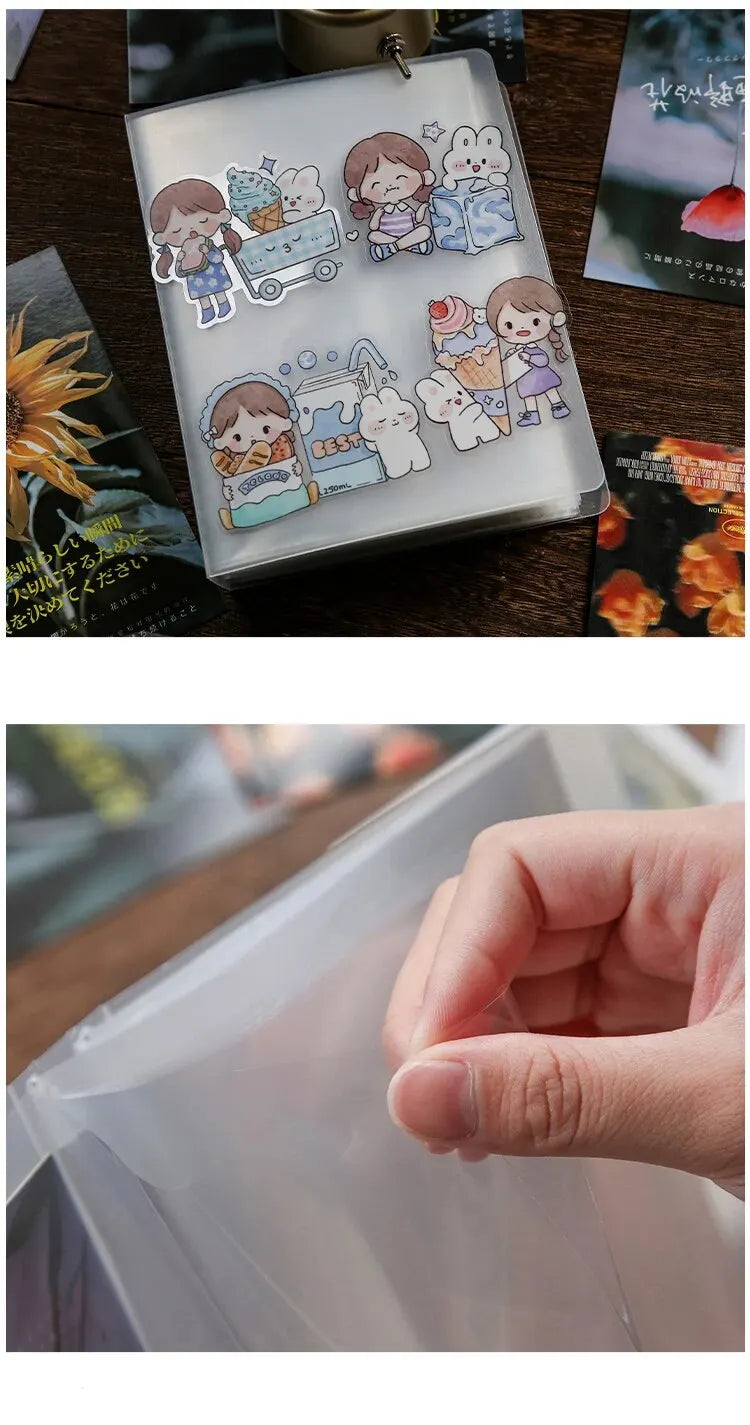 40pcs/book A6 Storage Booklet Simple Large-Capacity Waterproof Photo Storage Book High Quality PP Material Beauty World Shop