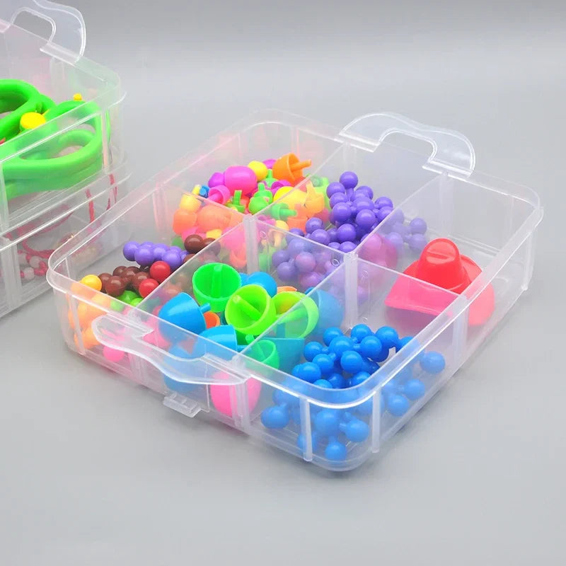 5 pcs Transparent Lockable Box Small Object Storage Box Fishing Gear Accessories Box Plastic Material Beauty Trend Shop