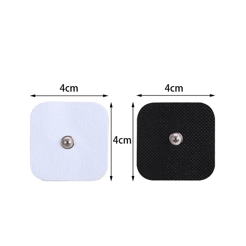 10/20/50pcs Non-woven Electrode Pads 4x4cm Snap On Replacement For Tens Acupuncture Digital Machine Slimming Massager Therapy Beauty World Shop