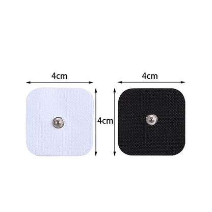 10/20/50pcs Non-woven Electrode Pads 4x4cm Snap On Replacement For Tens Acupuncture Digital Machine Slimming Massager Therapy Beauty World Shop