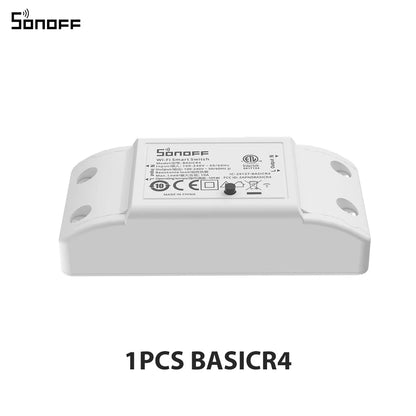 1-10PCS SONOFF BASICR4 WiFi Smart Switch ESP32 Magic Switch Mode Reliable Safe EWeLink Remote Control with S-MATE2 Alexa Google Beauty World Shop