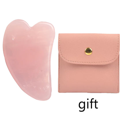 Natural Stone GuaSha Tool Jade Facial Beauty Rose Quartz Scraping Crystal Massager Firm Skin Face Gua Sha SPA Beauty World Shop