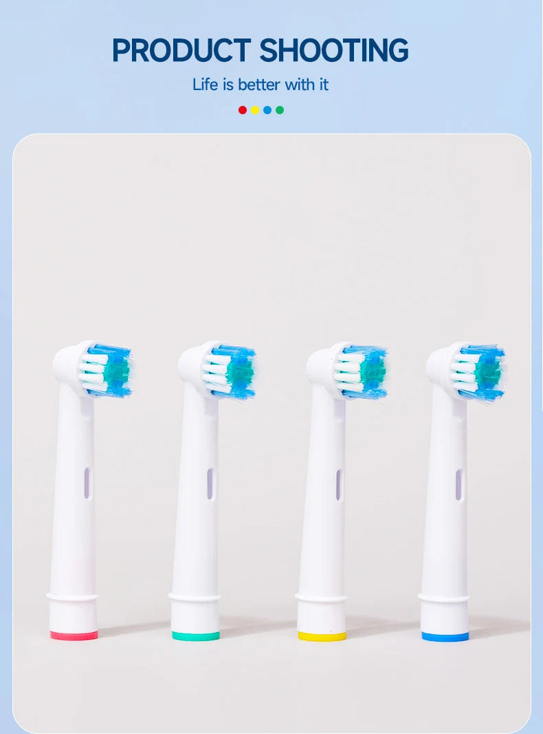 4/8pcs Replacement Brush Heads For Oral-B Electric Toothbrush Advance Power/Vitality Precision Clean/Pro Health/Triumph/3D Excel Beauty World Shop