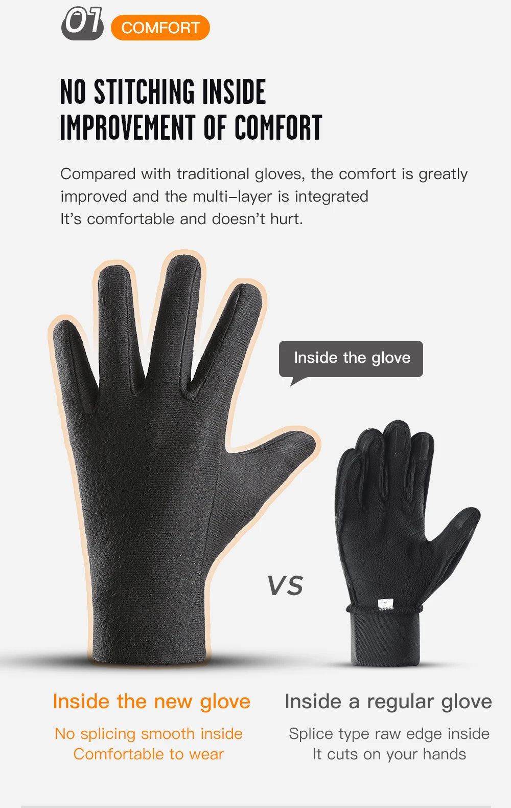 3M Ski Gloves Black Waterproof Winter Warm Cycling Outdoor Sports Running Riding Motorcycle Touch Screen Snowboard Gloves Men Beauty World Shop
