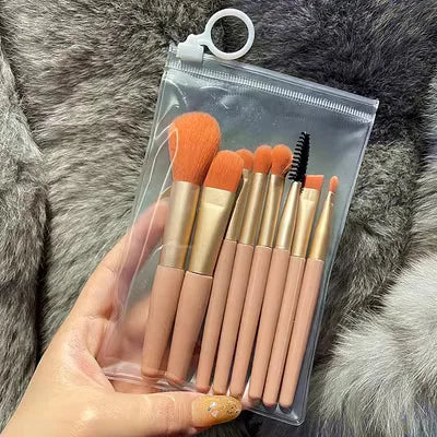 13purpleflower holly leaf makeup brush suit soft hair face powder highlight blush brush eye shadow brush full set of beauty tool Beauty Fashion