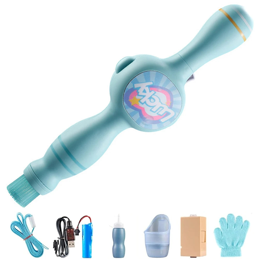 Elastic Smoke Bubble Machine USB Rechargeable Portable Bubble Maker Elastic Bubble Fog Wand for Kids  Electric Bubble Blower Beauty World Shop