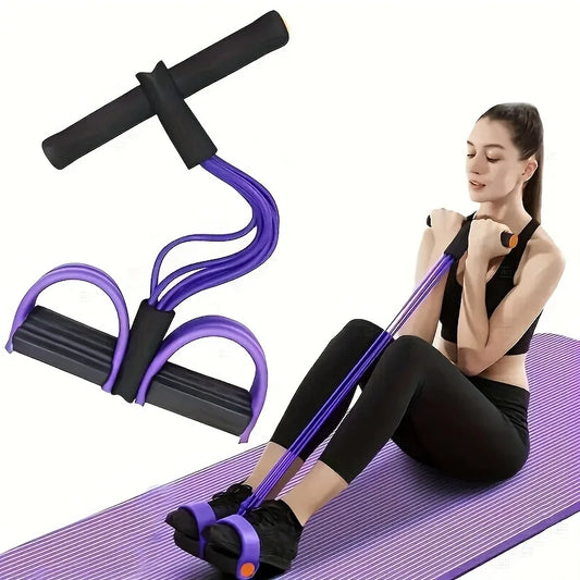 6-Tube Resistance Band, Multi-Functional Elastic Yoga Pull Rope for Arms, Legs, Waist & Abs, Durable Latex Fitness Equipment Beauty World Shop