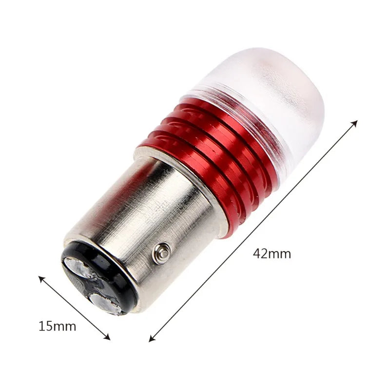 10pcs Car 12V LED Rear Taillight Tail Brake Light Strobe Flashing LED Lamp Motorcycle Warning Light Bulb Red Stronger Light Beauty World Shop