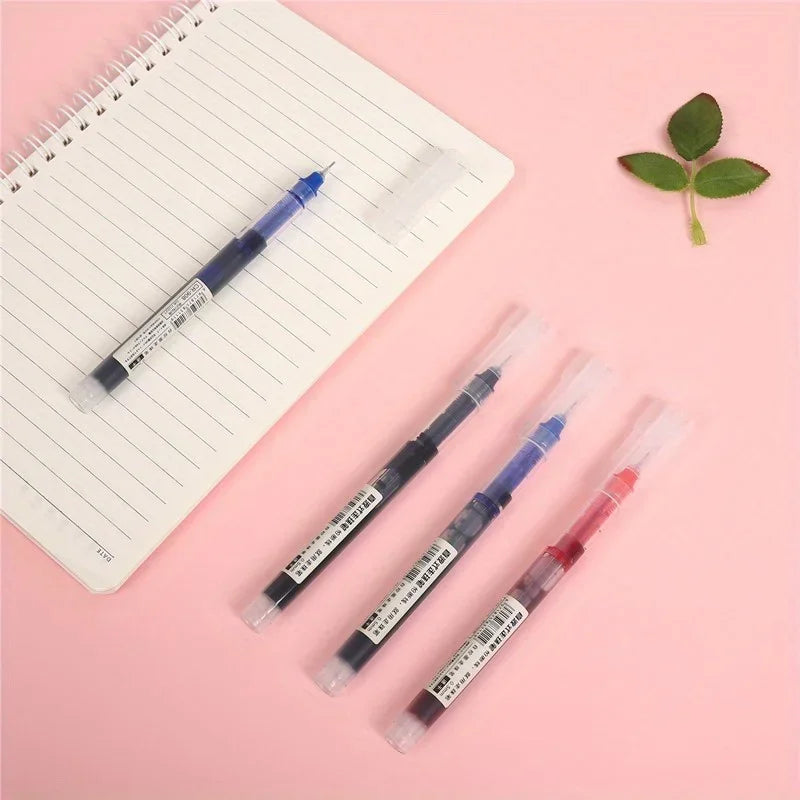 10Pcs High Quality Needle Type Gel Pen Straight Liquid Ballpoint Pens Perfect Kawaii Stationery for School/Office Writing Supply Beauty World Shop