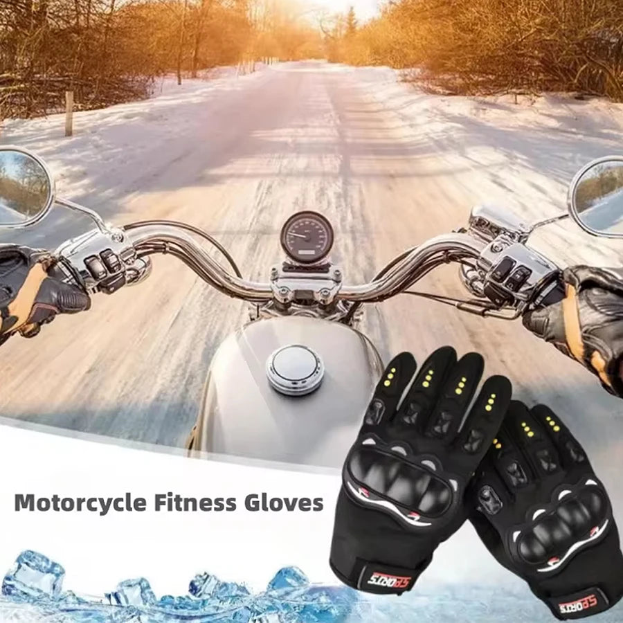 Motorcycle Gloves Full Finger Protective Outdoor Knight Sports Breathable Racing Cycling Street Riding Fitness Gloves Beauty World Shop