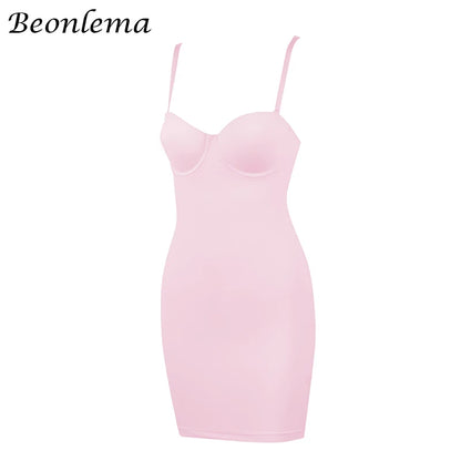 Short Bodycon Dress Backless Skinny Straps Solid Casual Sexy Sleeveless Summer High Waist Club Slim Mini Dresses Ladies Basic Beauty World Shop