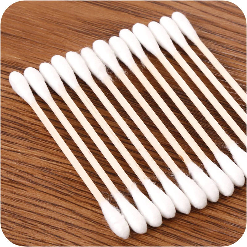 100/500/1000/2000pcs Double Head Women Makeup Cotton Buds Tip Cotton Swab For Wood Sticks Nose Ears Cleaning Health Care Tools Beauty World Shop