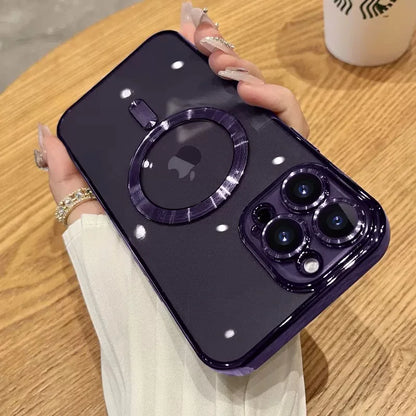 Plating Soft TPU Full Lens Protect Case for iPhone 13 14 12 11 15 Pro Max Plus Magsafe Magnetic Phone Case Wireless Charge Cover Beauty World Shop