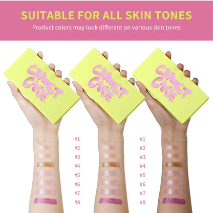 Curve Case Cream Eyebrow Cream Blush Highlighter Palette Matte Shimmer Finishes Shadow Tones Long-Lasting Cosmetics Beauty World Shop