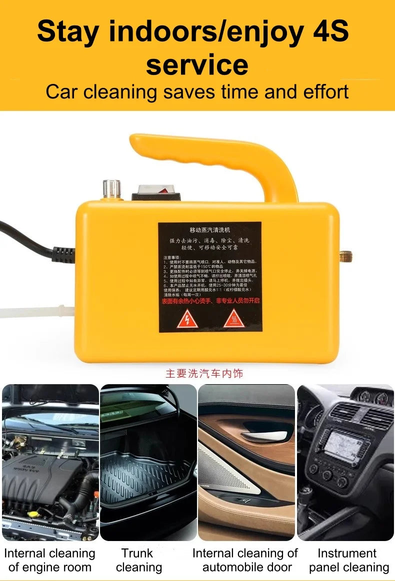 2600w220V High Temperature Steam Cleaner Portable Sterilization Pressure Jet Washer Machine for Home Car Kitchen Air Conditioner Beauty World Shop