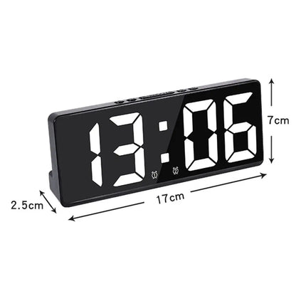 Creative Number Clock Color Nightlight Temperature Calendar Alarm Clock LED Large Number Electronic Clock Backlight Home Decor Beauty World Shop