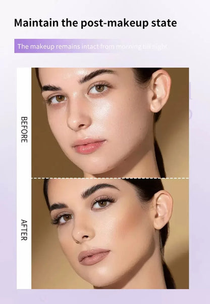 1PC Violet Cream To Powder Skin-friendly Skin Natural Face Long Lasting Oil-controlling Contouring Powder Cosmetics Beauty Trend Shop